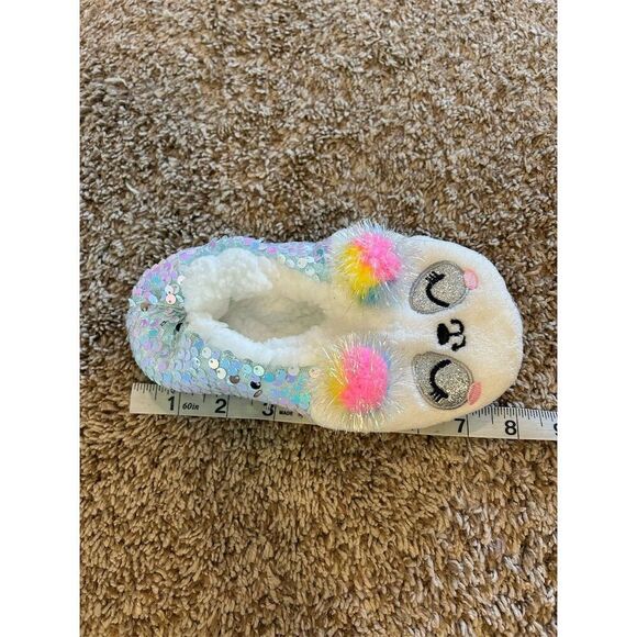B Tween Girls Unicorn Sequin Slippers Size 12-13 Multicolor - Picture 4 of 5